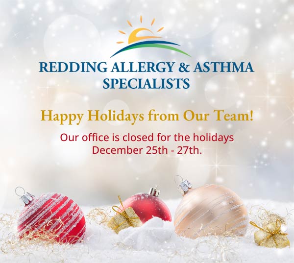 2024 holiday closure Redding Allergy & Asthma Specialists | Atlanta Allergists pop-up message